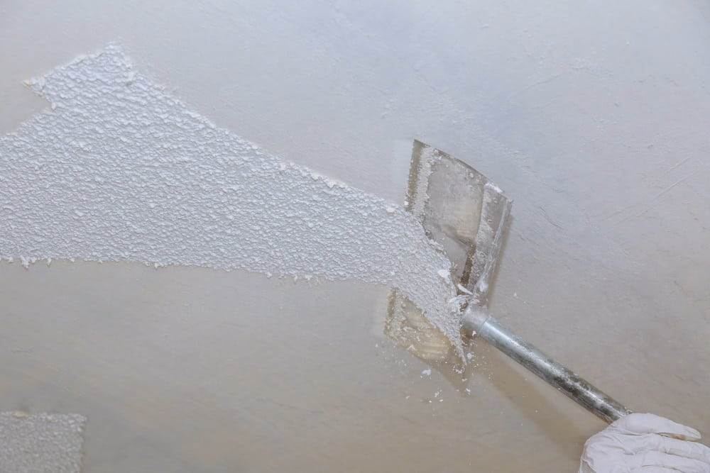Remove A Popcorn Ceiling, How To Paint Popcorn Texture Ceiling